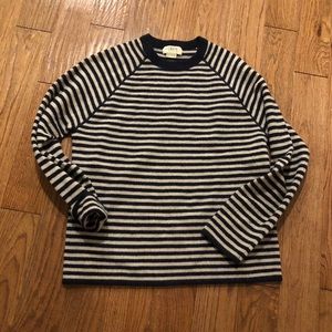 J.crew lambs wool striped navy white sweater
